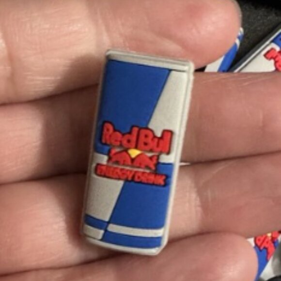 Red Bull Can Shoe Charm | Energy Drink Crocs Jibbitz | PVC Rubber Charm - Picture 2 of 3